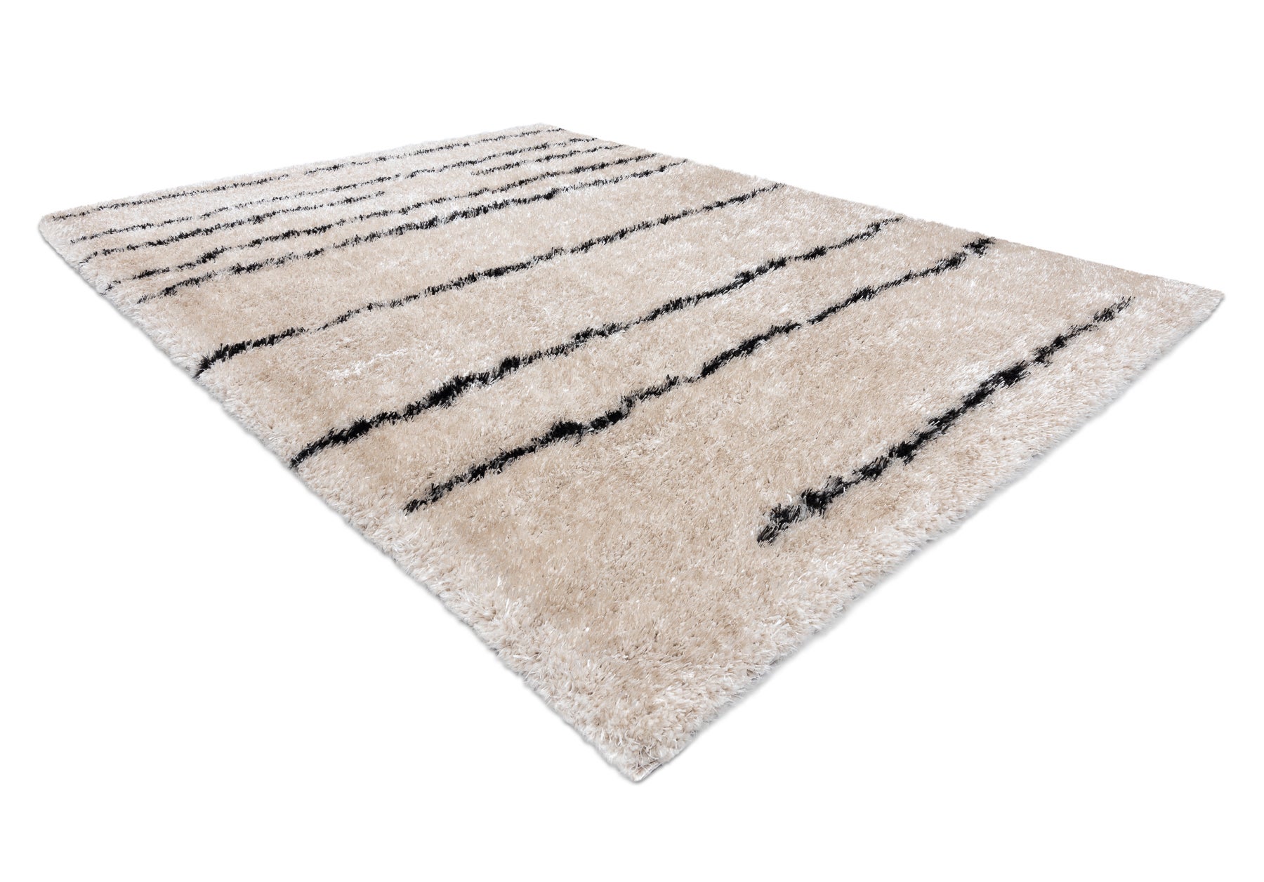 Dywan FLUFFY 2371 shaggy paski - krem / antracyt 160x220 cm - 4