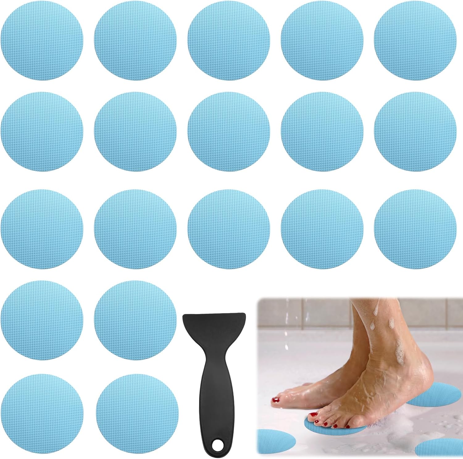 Anti Dérapant Baignoire YMYNY Lot De 24 Autocollants Antidu00e9rapants, Bandes De Su00e9curitu00e9 Pour La Baignoire, La Douche, Transparent, 2 X 38 Cm Tabouret De Douche Antiderapant