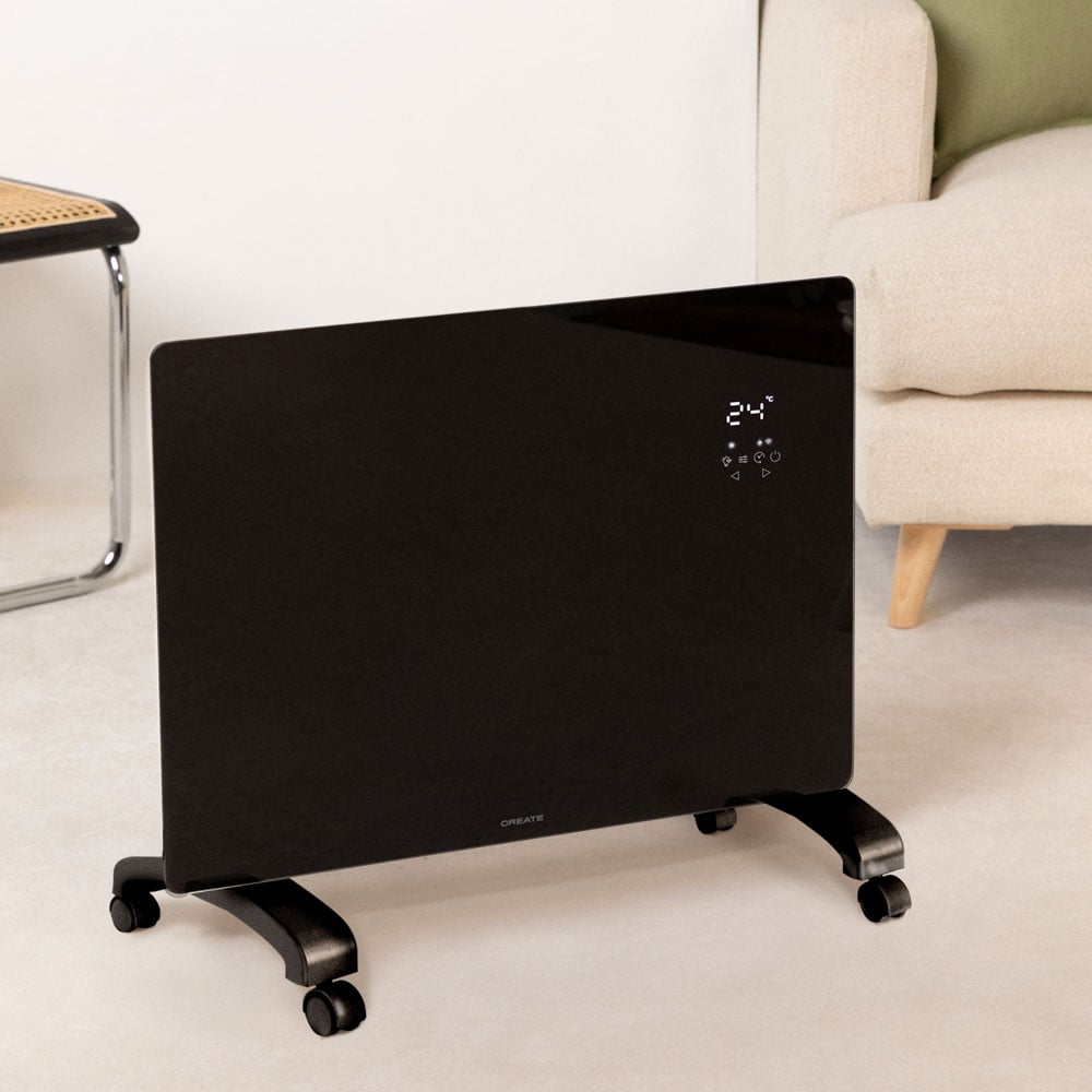 WARM CRYSTAL 1500W - Elektryczny szklany konwektor z Wi-Fi