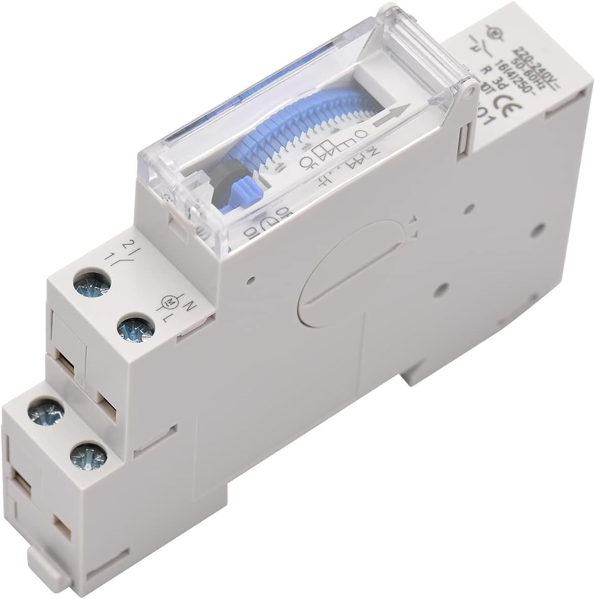 Interruptor temporizador mecânico, 24 horas AC 220-240V, intervalo de 15 minutos, 96 ciclos LIGADO/DESLIGADO, interruptor temporizador elétrico progra - 4