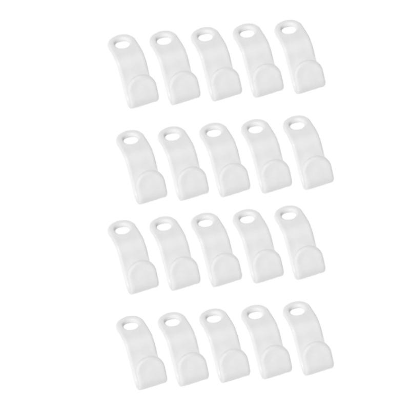 4 Ganci Salvaspazio Per Appendere Vestiti – Collegamento Verticale Per Grucce, Misura Universale, Plastica Bianca