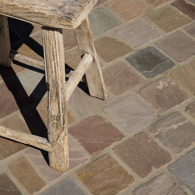 Pavé Grès Kandla Multicolore 14x14x5-7 cm (vendu au m² - 42 pavés/m²) - RO'MA NATURE
