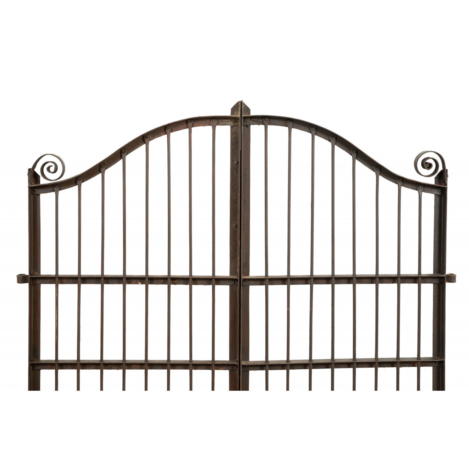 BISCOTTINI Portail en Fer Forgé pour Extérieur 115x115x5cm - Portillon de Jardin avec Finition Marron Vieilli - Portillon Battant pour Entrée - 8