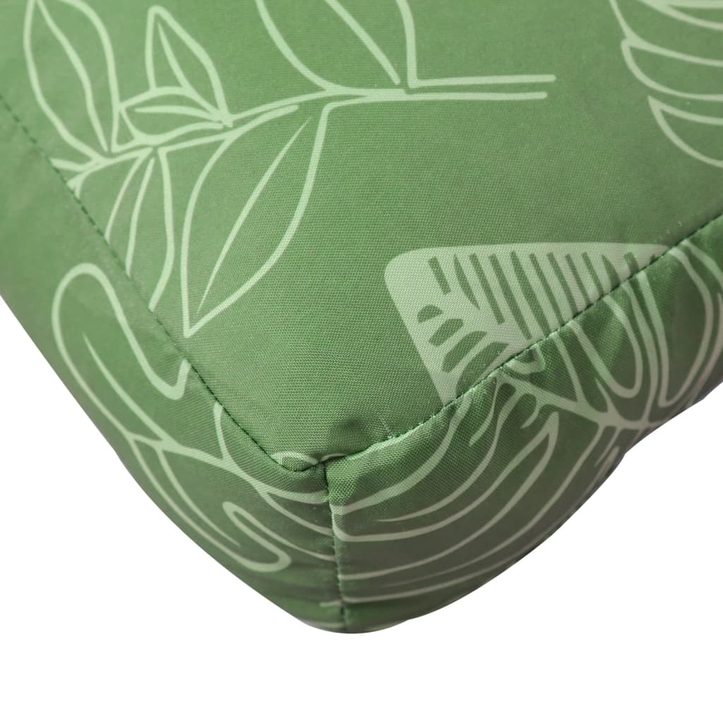 vidaXL Coussins de palette lot de 2 motif de feuilles tissu - 6