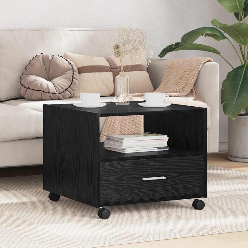 Stolik kawowy with Drawer Czarny dąb 55 x 55 x 45 cm