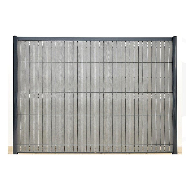 Kit lamelles occultantes rigide Composite Long 15 m pour panneau rigide Haut 173x250 - couleur GRIS QUARTZ 3D WOOD