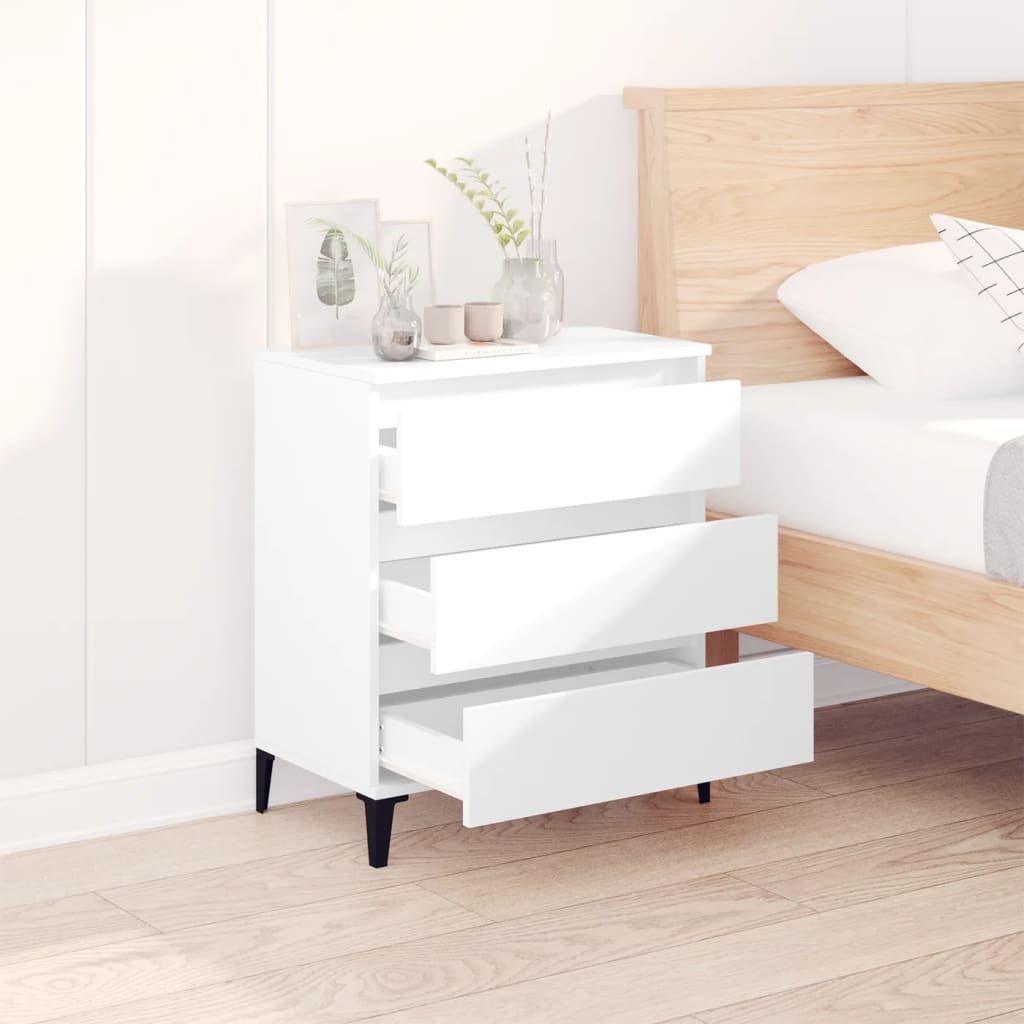 Buffet Blanc 60x35x70 cm Bois d'ingénierie - 3