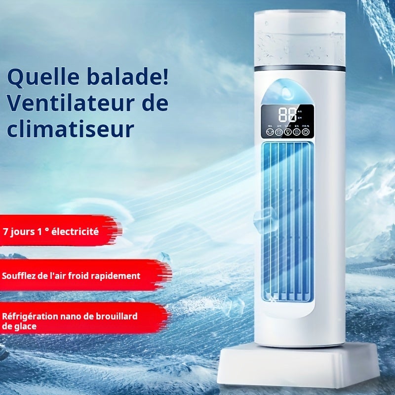 Ventilateur tour USB silencieux, grand angle d'inclinaison de 120°, humidification pour chambre, bureau, maison - 6