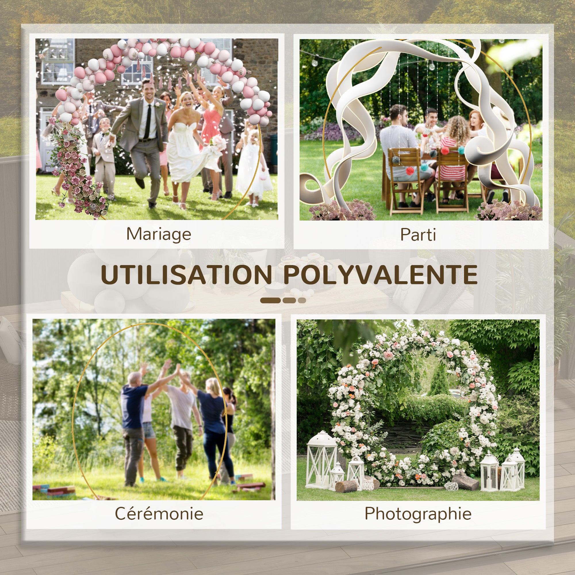 Arche de jardin Acier Outsunny - 6