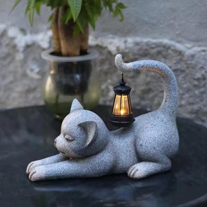 Luce Solare Per Gatti Luce Solare For Gatti Statua Da Giardino A Forma Di Gatto Solare - Foto 8