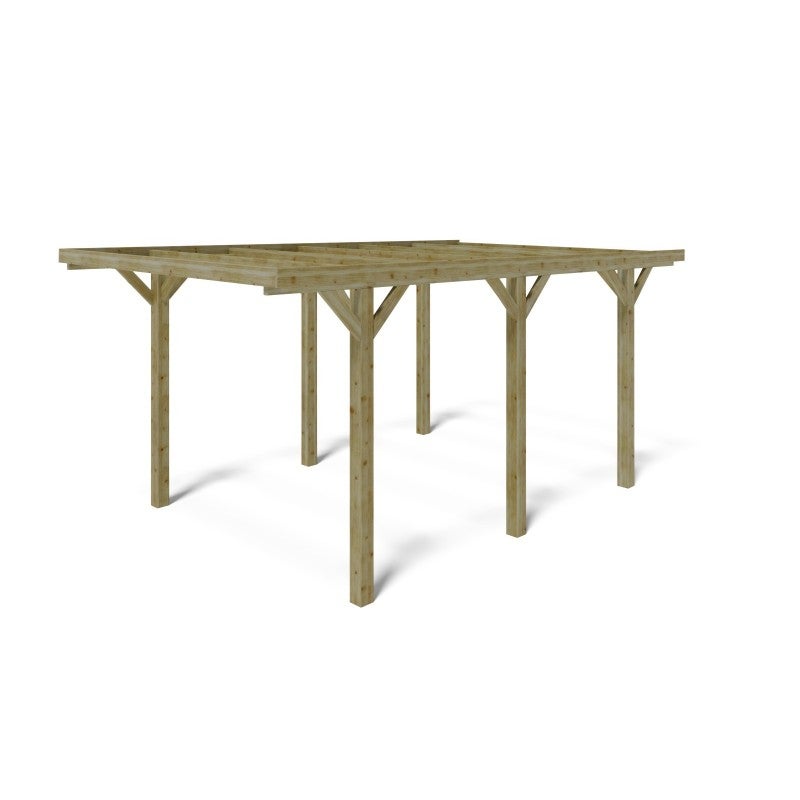 Carport, abri de voiture 3.04x5.12 m - 15.56 m2 - CAR10 - ALTANKA - 6