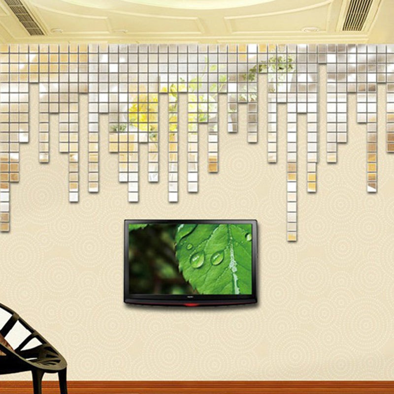 10 Specchi Adesivi Rettangolari Per Parete - Decorativi E Pratici - Foto 6