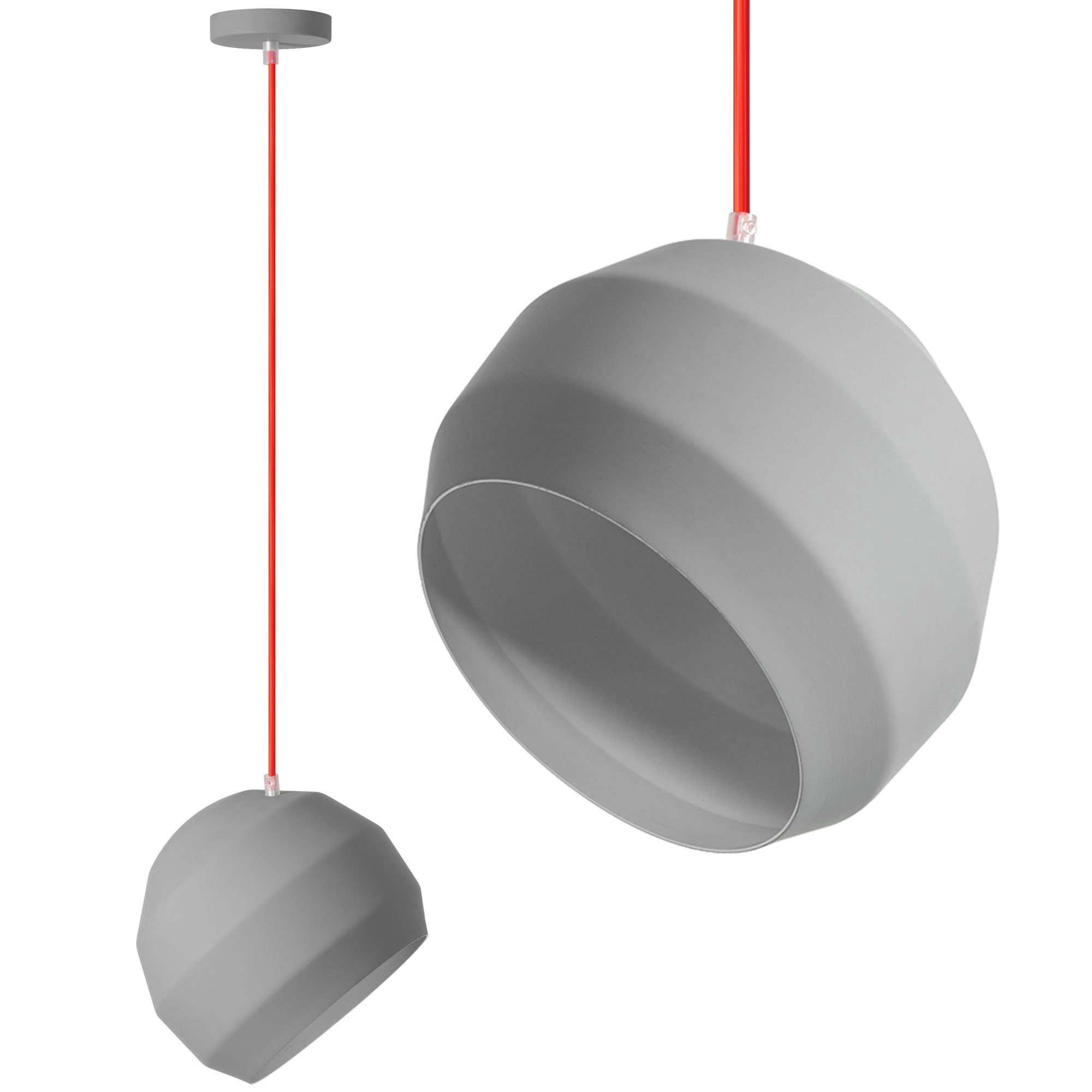 Lampa Sufitowa Wisząca Toolight App382-1Cp Szary