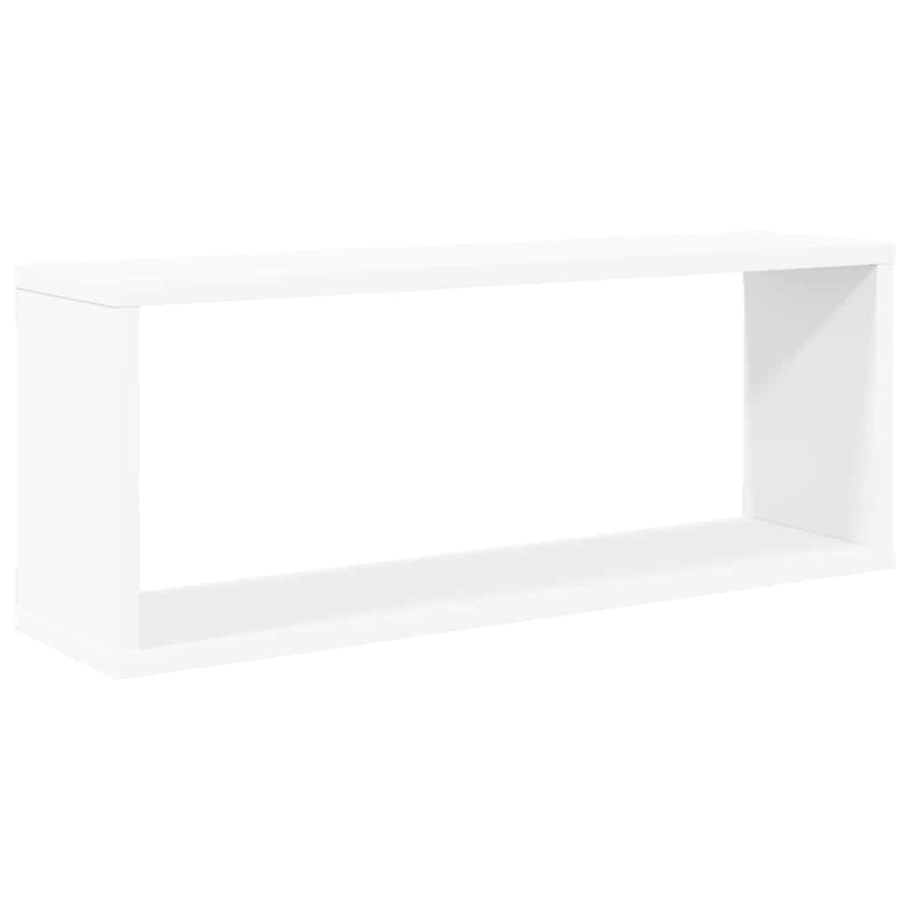Lot de 4 étagères murales cube - Fixation invisible - Bois d'ingénierie ...