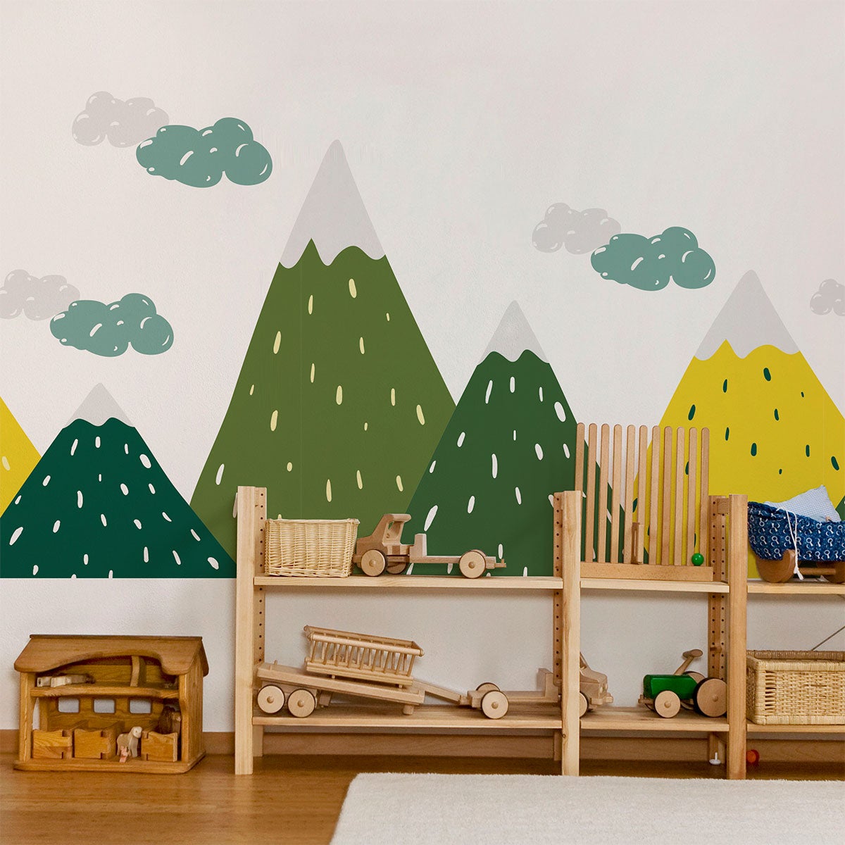 Stickers enfant montagnes scandinaves zouka 100 x 150 cm - 3
