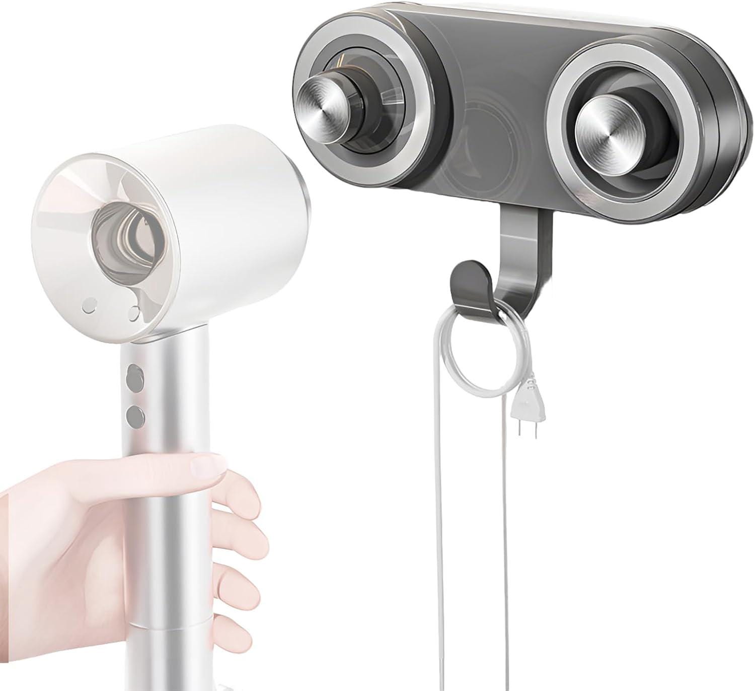 Support mural adhésif pour sèche-cheveux, compatible avec les sèche-cheveux Dyson, sans perçage Support mural adhésif pour sèche-cheveux, compatible avec les sèche-cheveux Dyson, sans perçage