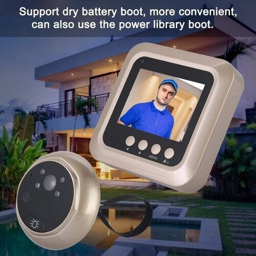 Spioncino Digitale WiFi Con Schermo 3.5'' HD 720P - Telecamera 120° Per Porta, Senza Fili - Foto 6