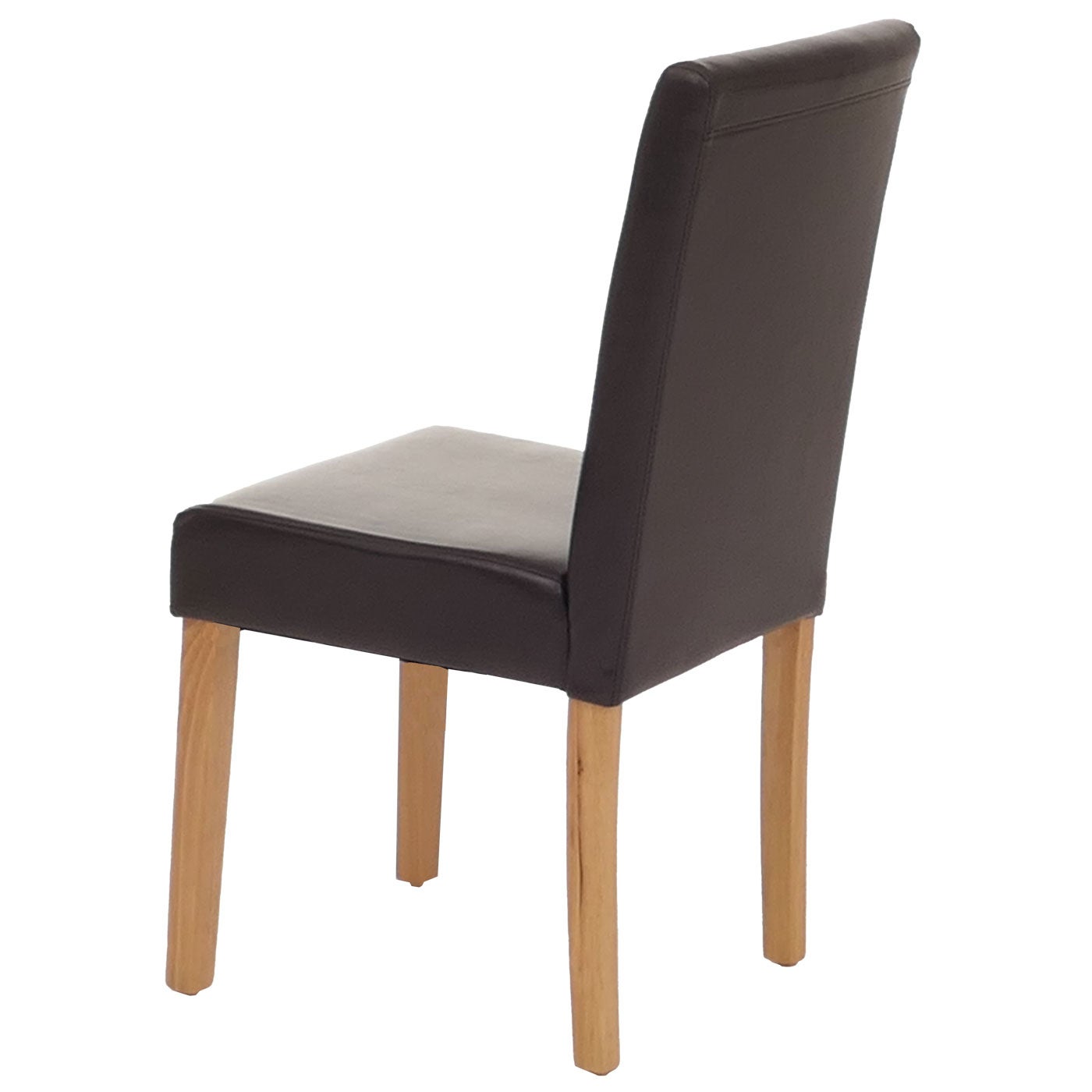 Lote de 6 sillas de comedor Silla de cocina Littau ~ polipiel, marrón, patas claras - 8