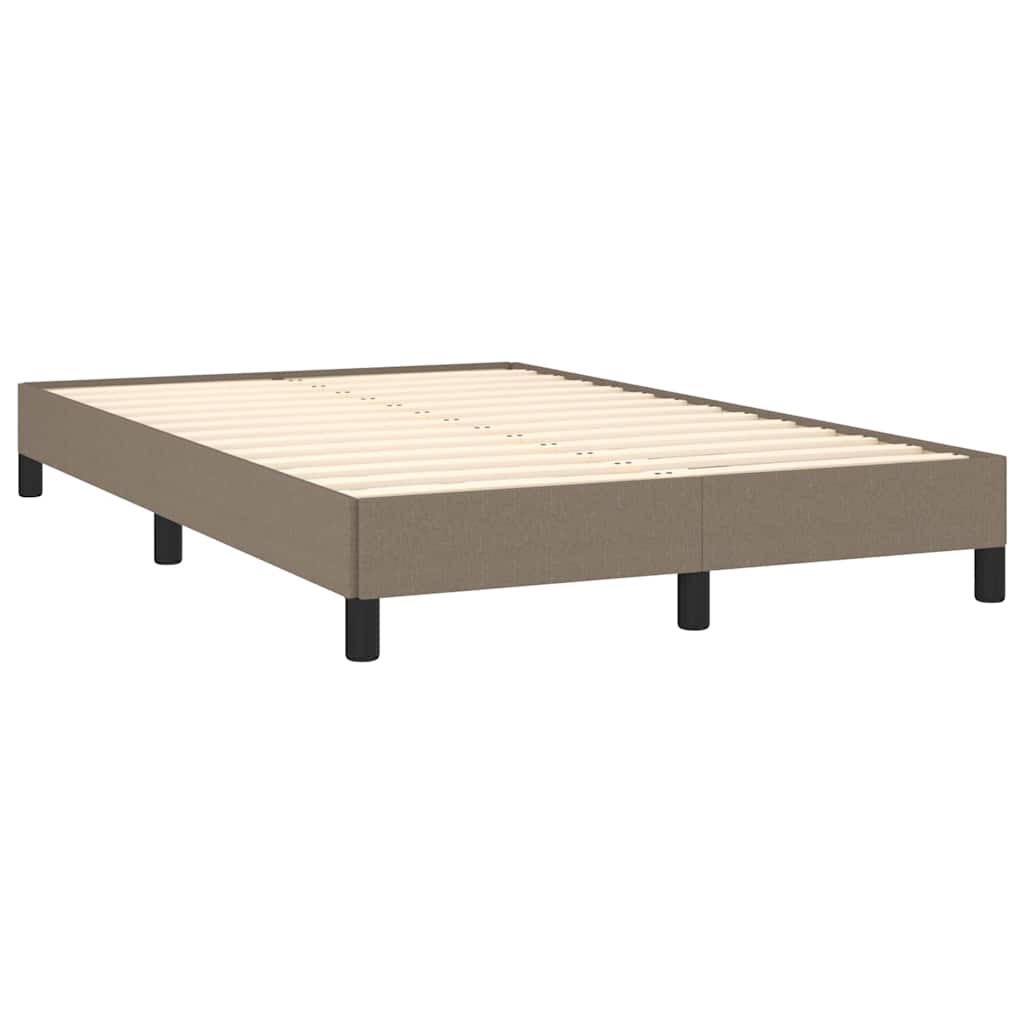 Cadre de lit sans matelas en tissu taupe pour la chambre, 120 × 200 cm - 4