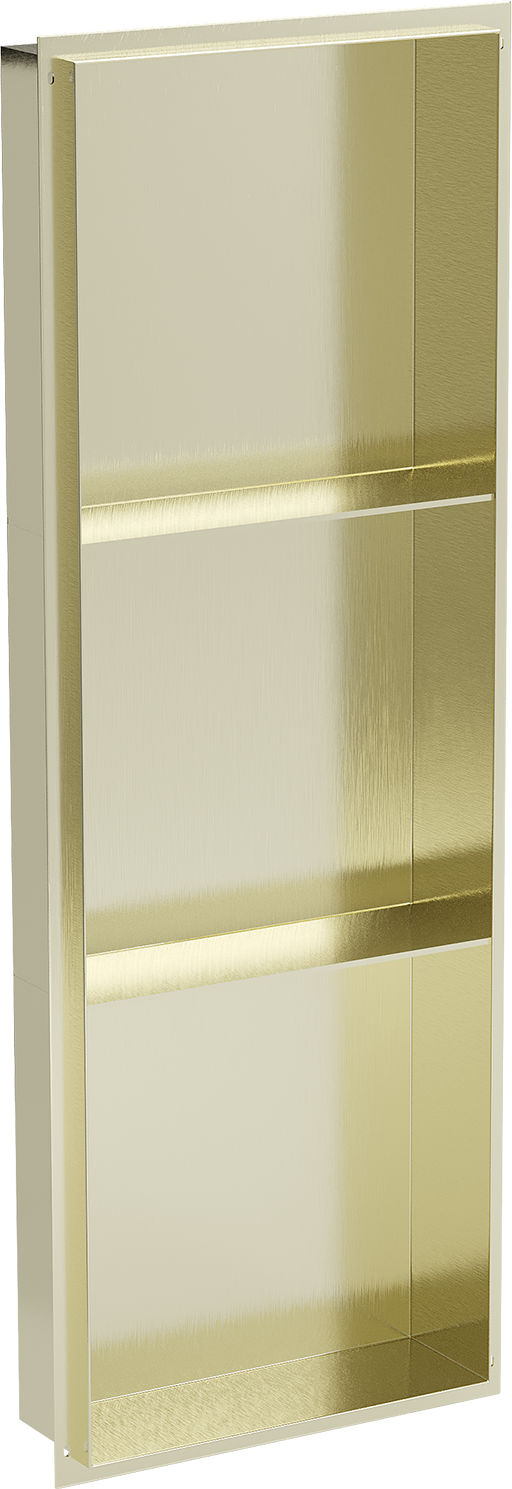 Mexen X-Wall-NR półka wnękowa bez kołnierza z półką 90 x 30 cm, złota szczotkowana - 1951903010S