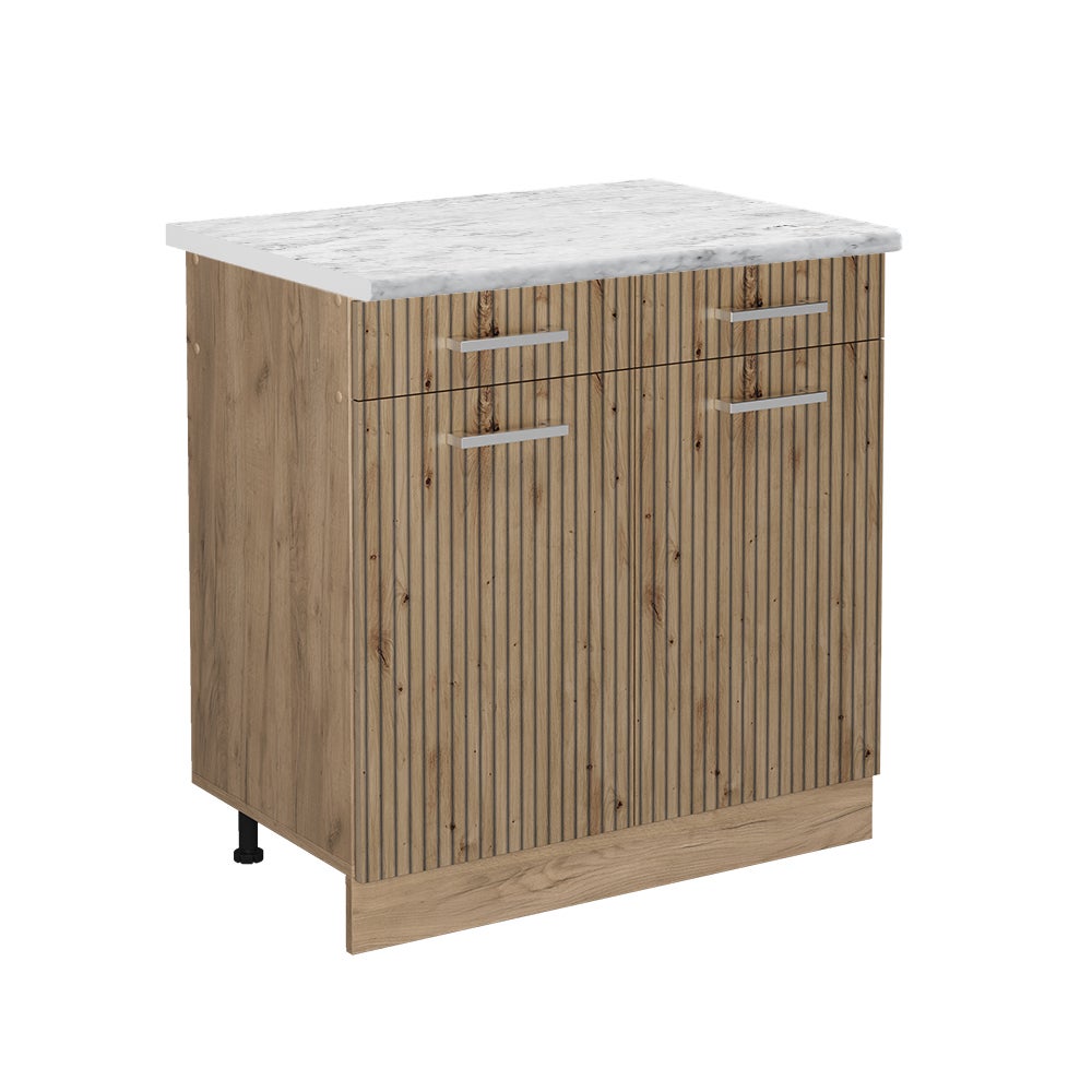 Vicco Szafka dolna do kuchni R-Line, Dąb rzemieślniczy, 80 cm BP Marmur