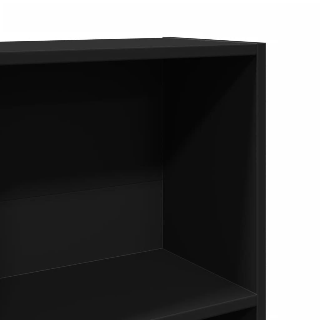 vidaXL Bibliothèque noir 60x24x109 cm bois d'ingénierie - 7