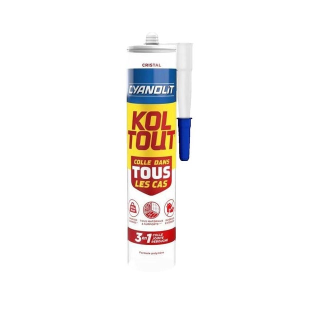 CYANOLIT Koltout Cristal colle mastic polymere transparent 290 ml