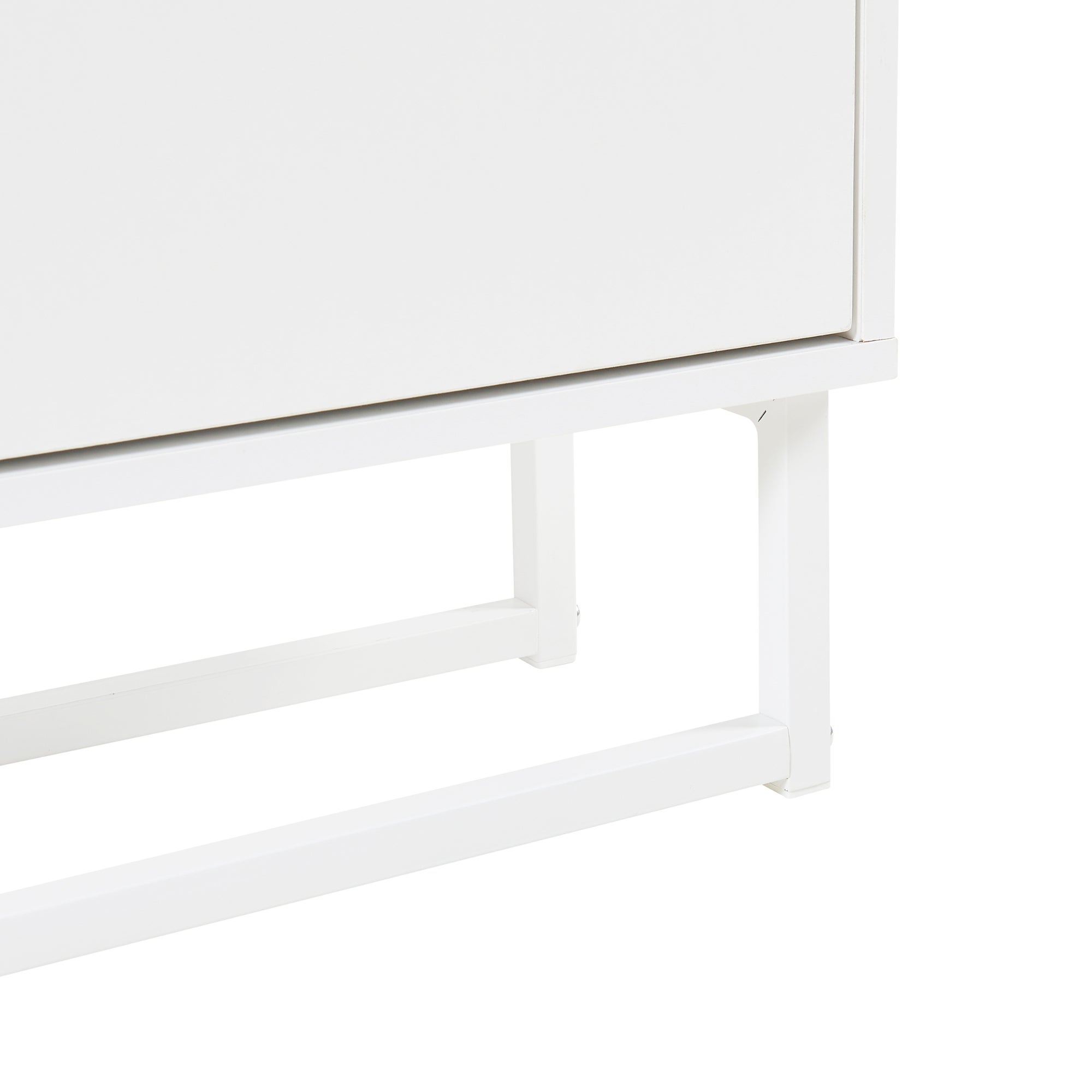 Scarpiera Ylitornio a 4 Contenitori Ribaltabili con Piedini a Cornice - Bianco [en.casa] - 9