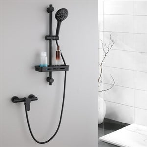Kit de douche en acier inoxydable 304 noir, mitigeur eau chaude et froide sans plomb, robinet de douche portable pour salle de bain