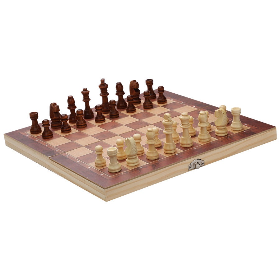 Boite d'échecs bois - Intérieur feutre