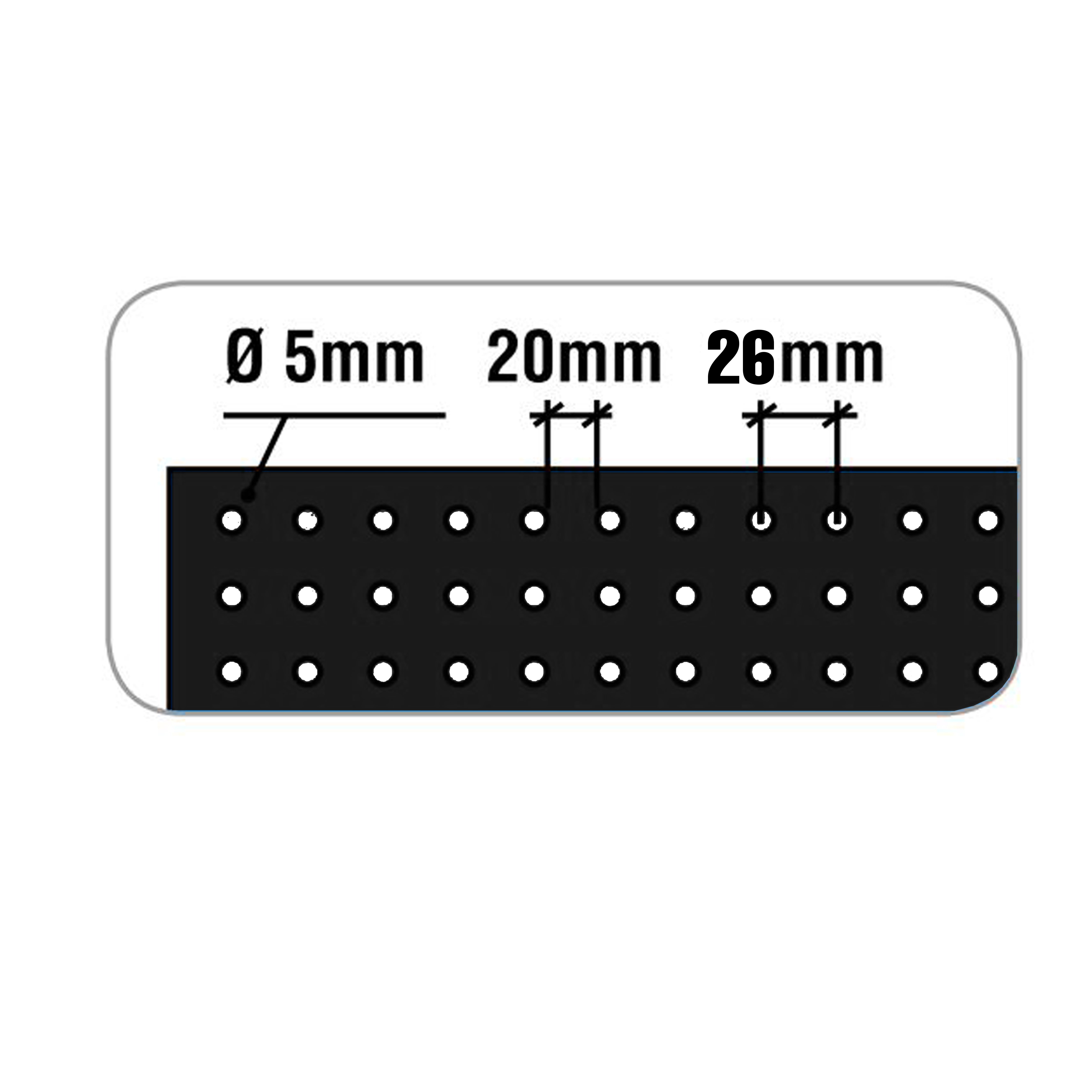 Painel perfurado SIMONWORK para ferramentas (60x120x3,5cm) ANTRACITE - 3
