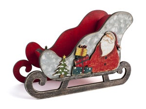 Set Miniature Maison De Poupée Noël - Traîneau, Foyer, Bois, Lampe - Échelle 1:12 - Décoration Lutin DIY