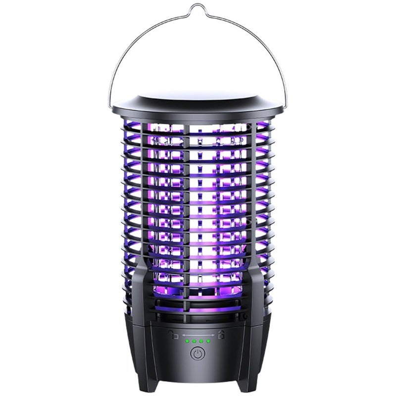Capcană electrică pentru insecte 2 în 1, portabilă și reîncărcabilă, pentru exterior, cu lumină LED