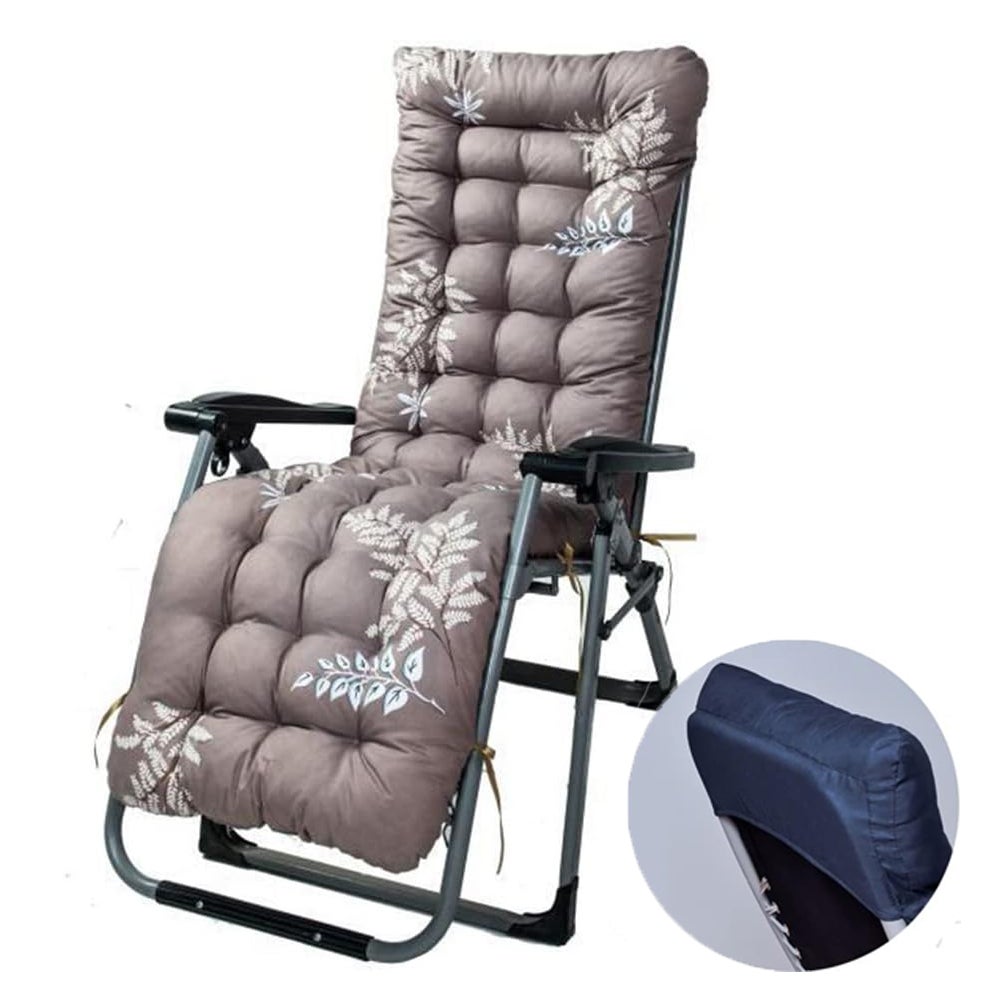 Coussin De Chaise Longue / à Bascule - 120x50x12 Cm - Rembourrage Épais, Antidérapant - Lavable