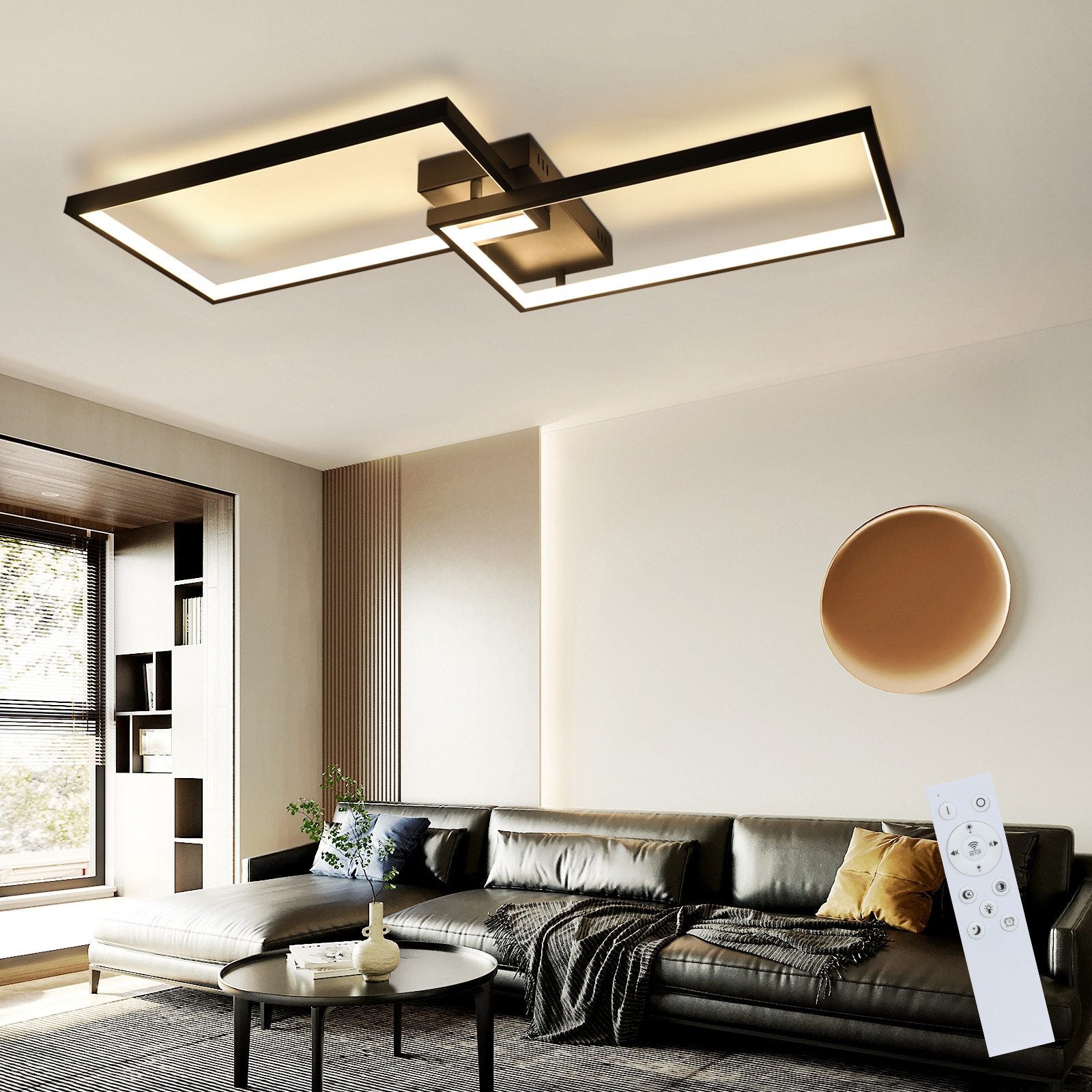 Harpochten Plafonnier LED Lampe De Chambre D'enfant Moderne Gradation Avec Télécommande 3000K-6000K Plafond Chambre De Bébé Amour Coeur Design Lampe De Salon Salle À Manger Chambre Cuisine Lustre (Co