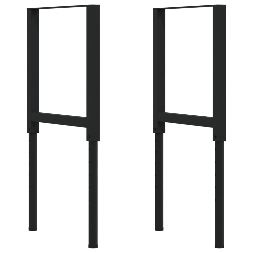 Banco de trabajo rectangular de madera maciza, 100 × 60 × (71,5-98) cm - 5