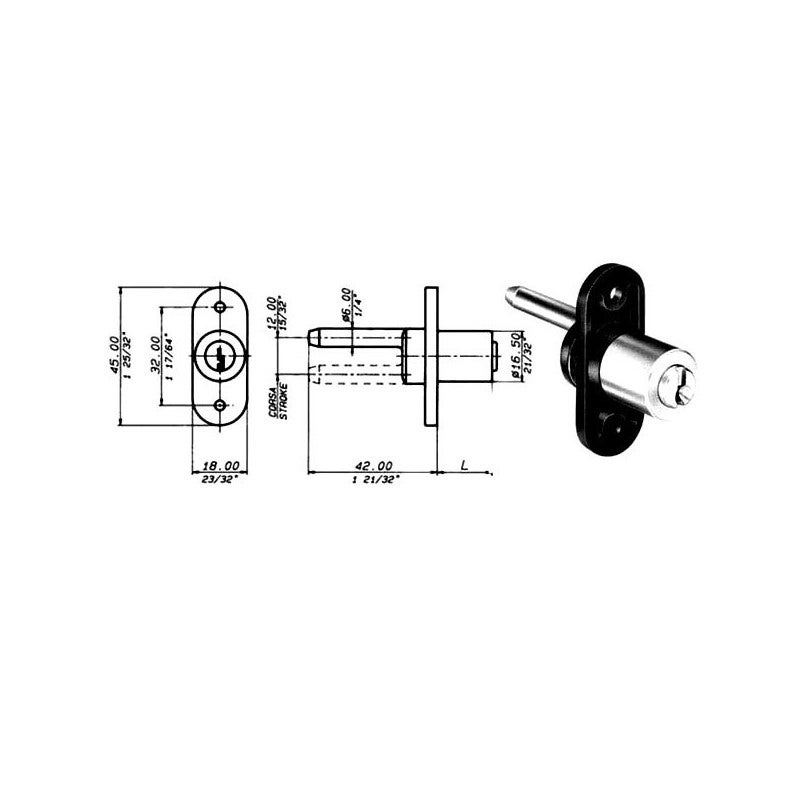 Serratura A Caduta Verticale Sturmey Archer (2) - HMW534.0002.0P, Per Biciclette