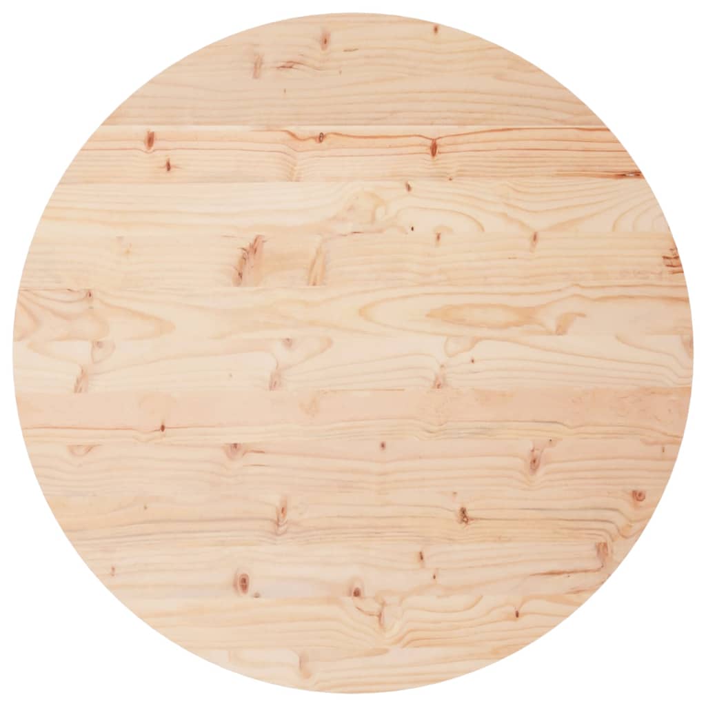 Tablero de mesa | superficie de mesa | tablero de escritorio redondo madera maciza de pino ø70x3 cm cfw29643