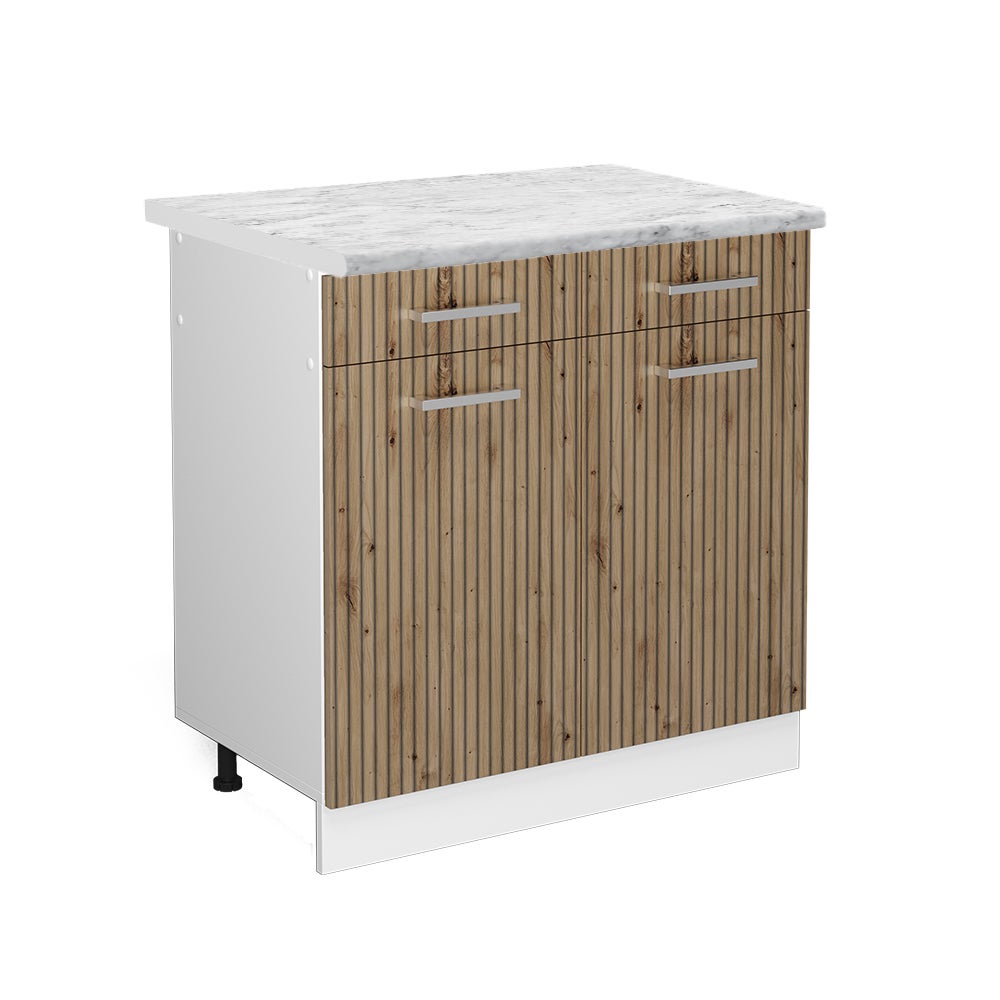 Vicco Szafka dolna do kuchni R-Line, Dąb rzemieślniczy, 80 cm , BP Marmur