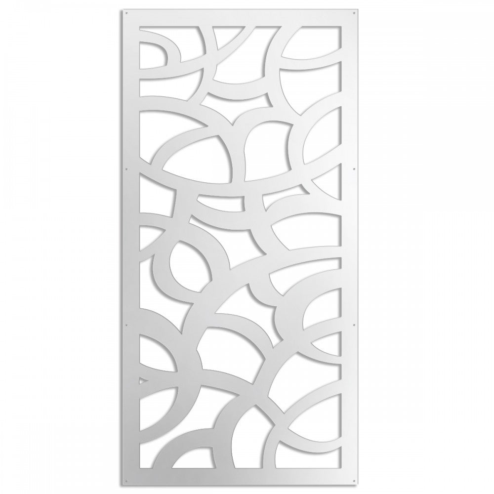 ROOTS - Panel perforowany PCV - MARKIZA PRZECIWSŁONECZNA 98x198 cm BIAŁY Grubość 1 cm