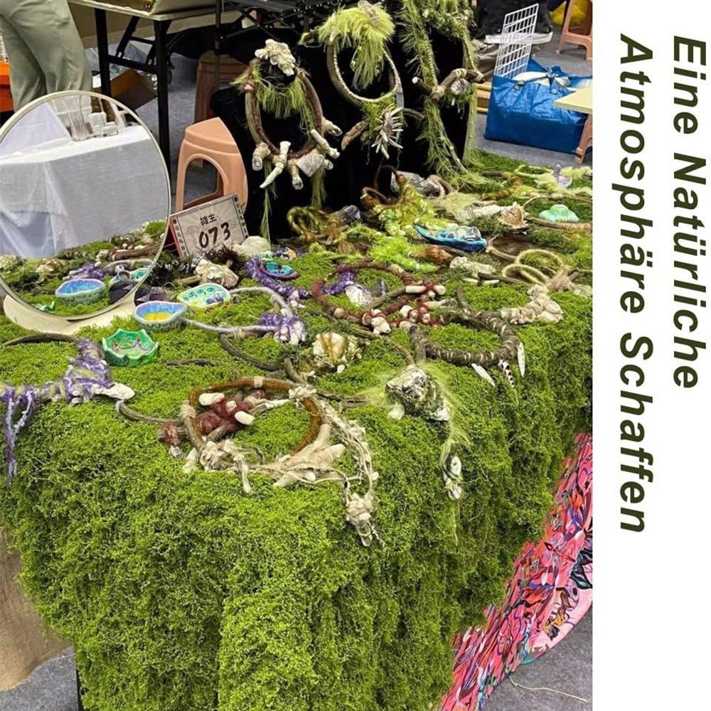 Muschio, verde chiaro, imitazione muschio naturale, muschio artificiale, ideale per lavori artigianali, decorazioni pasquali e natalizie, 100 x 100 cm - 4