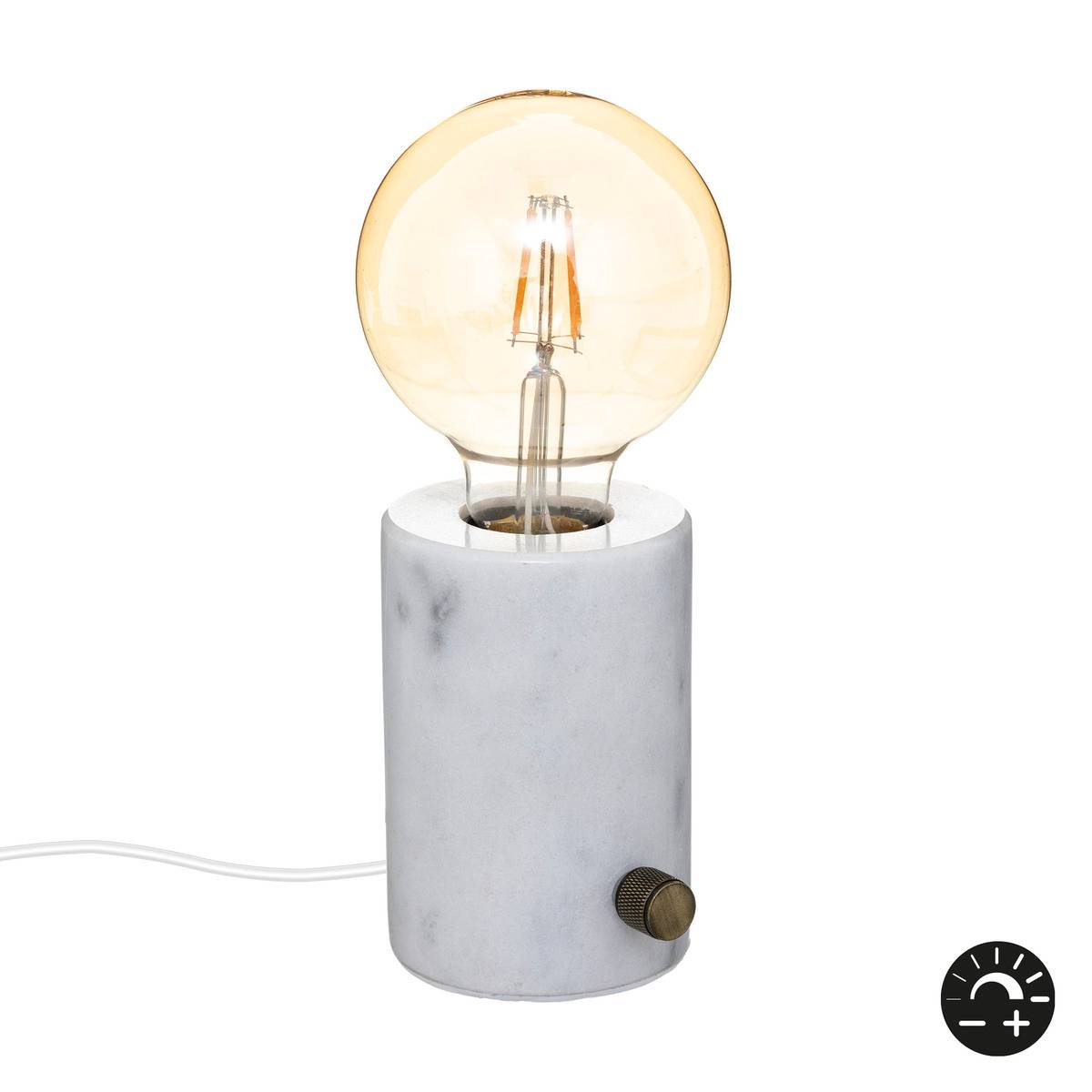 Socle de Lampe à Poser Marbre Naro 10cm Blanc | Leroy Merlin