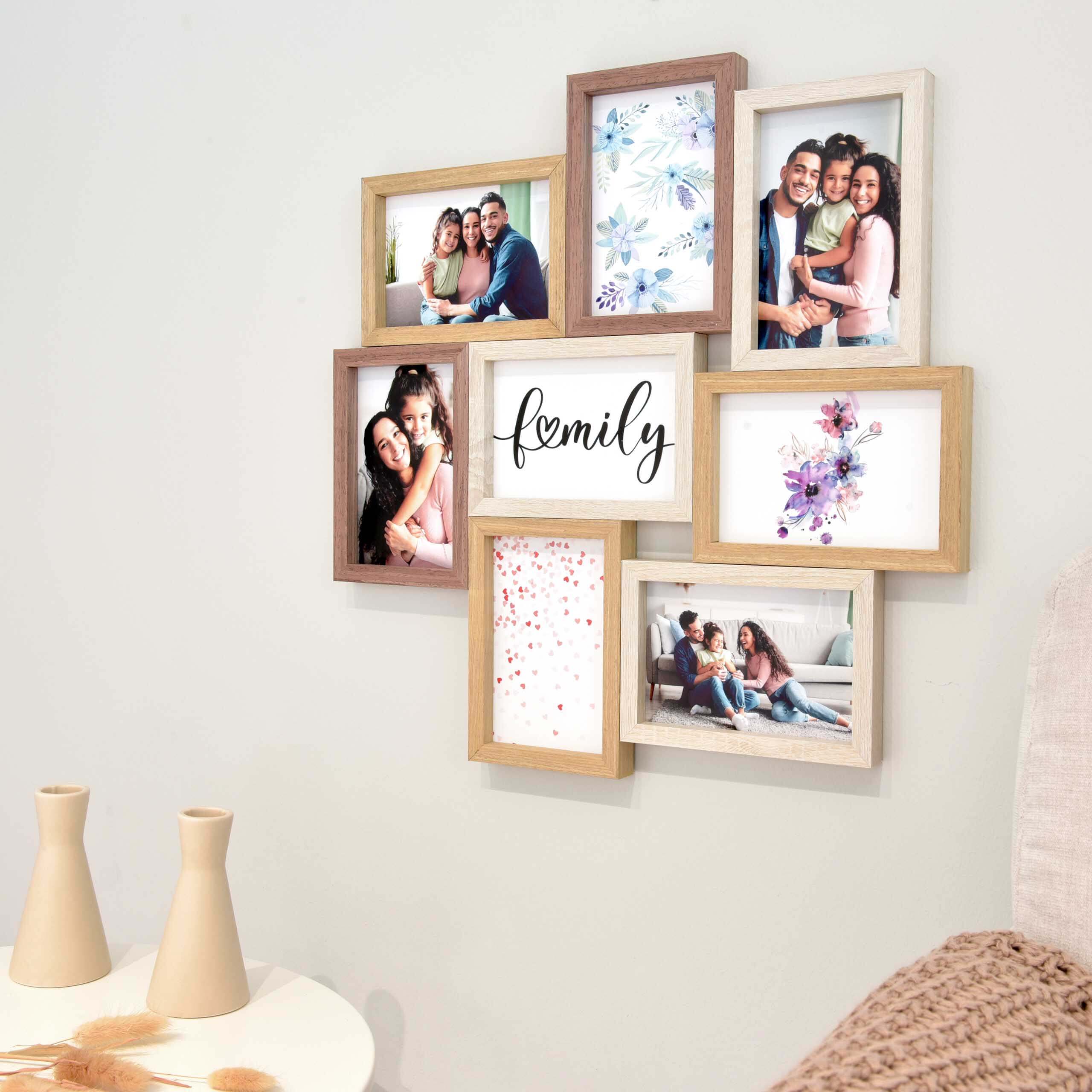 Pêle-mêle accent by nielsen 8 encarts photos 10x15cm, différents coloris, Format 45 x 45 x 2,5 cm - 3