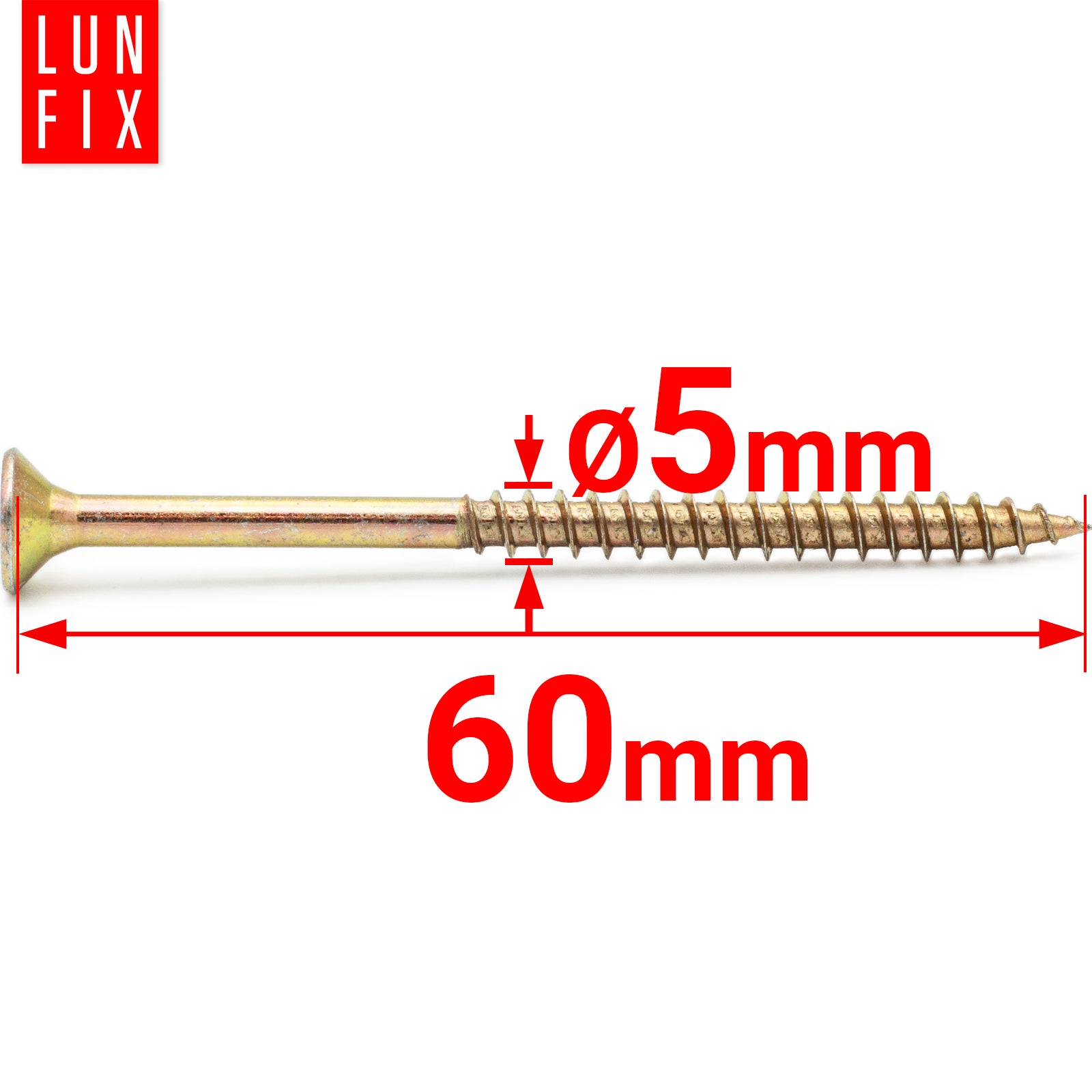 Wkręty do drewna uniwersalne 5x60mm 200szt. - 2