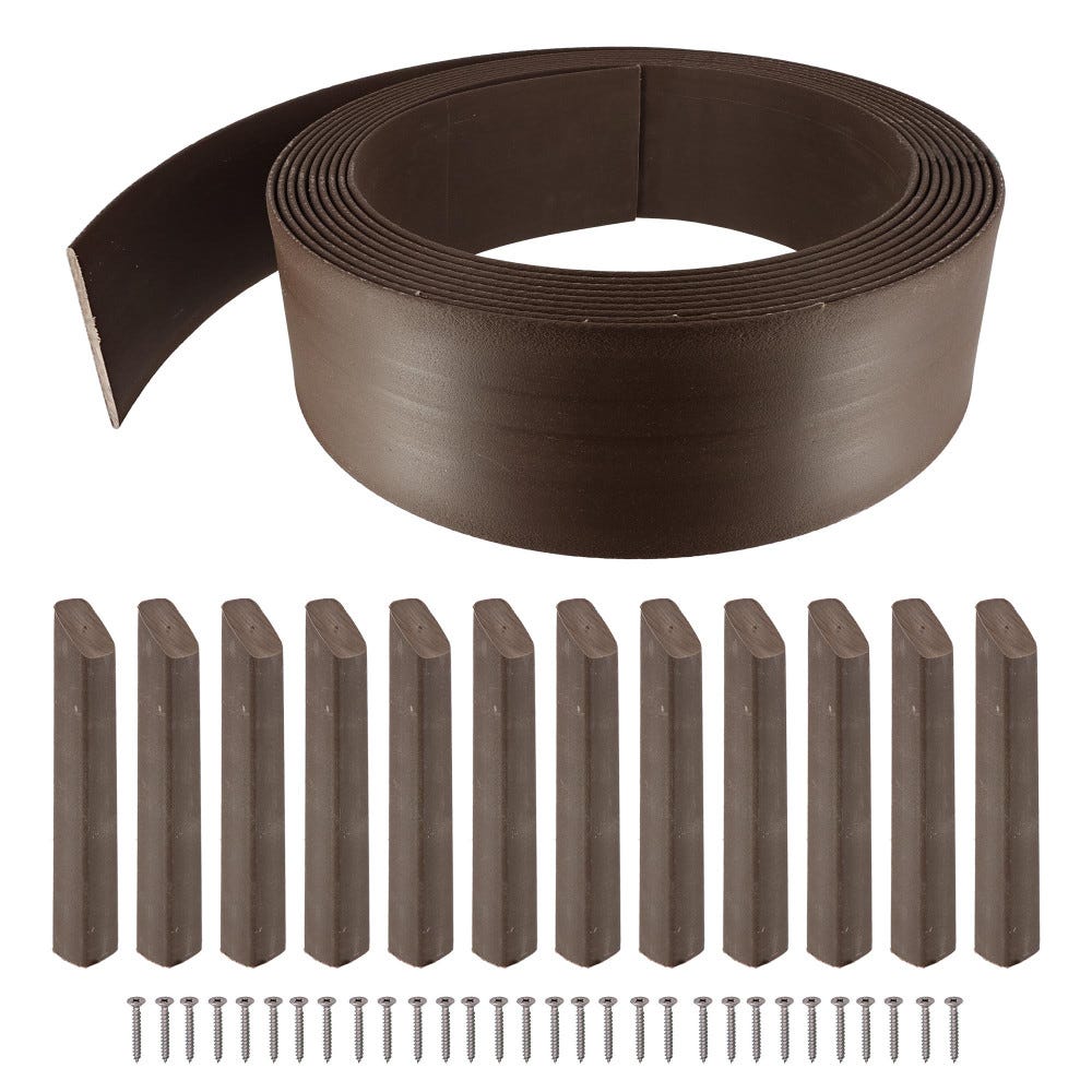 12 piquets marron - longueur 25cm - Pour bordurette de jardin Semi rigide marron OXEO - Jardin 12 piquets marron - longueur 25cm - Pour bordurette de jardin Semi rigide marron OXEO - Jardin