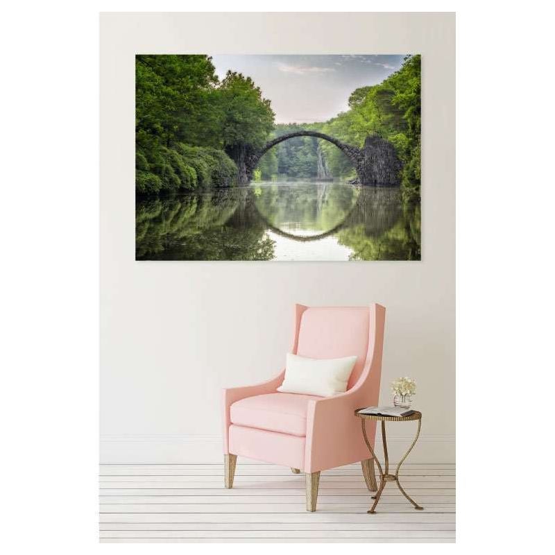 Tableau toile en kit PONT ROND 180 x 130 cm - Toile textile sans PVC, Made in France par Scenolia - 3