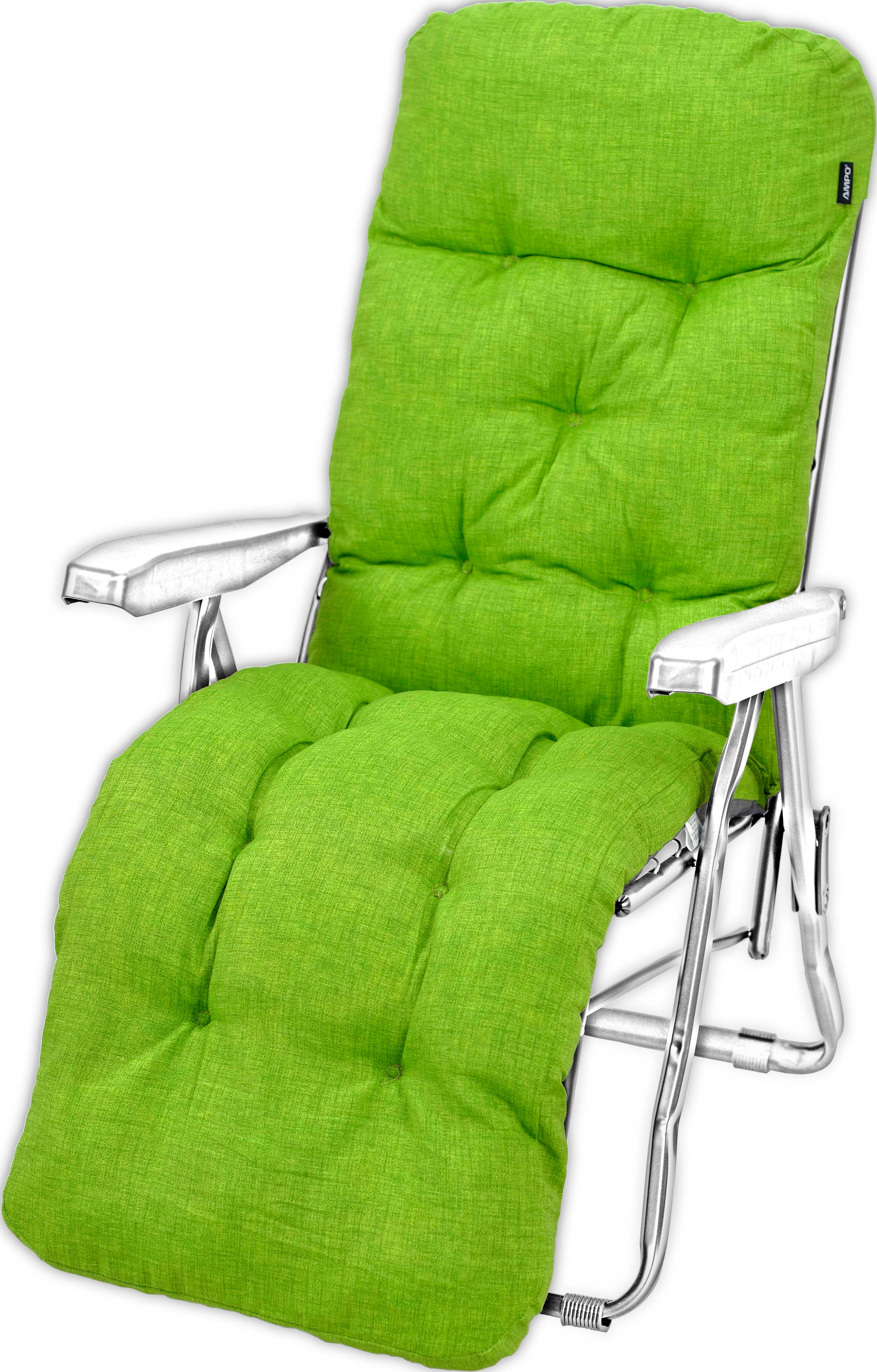 Poduszka ogrodowa na leżak z podnóżkiem AMPO jasny zielony 1 szt.