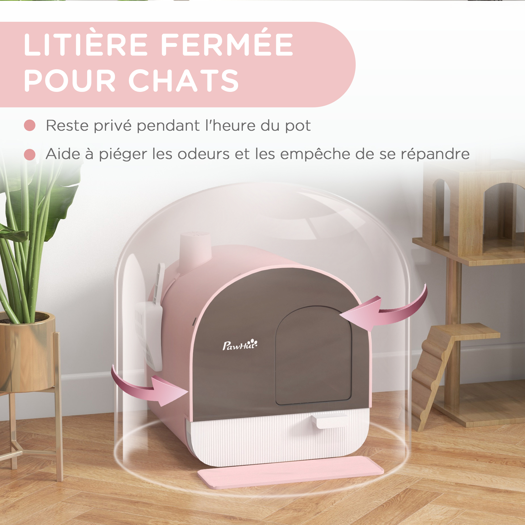 Bac à litière pour chat PP PawHut - 5