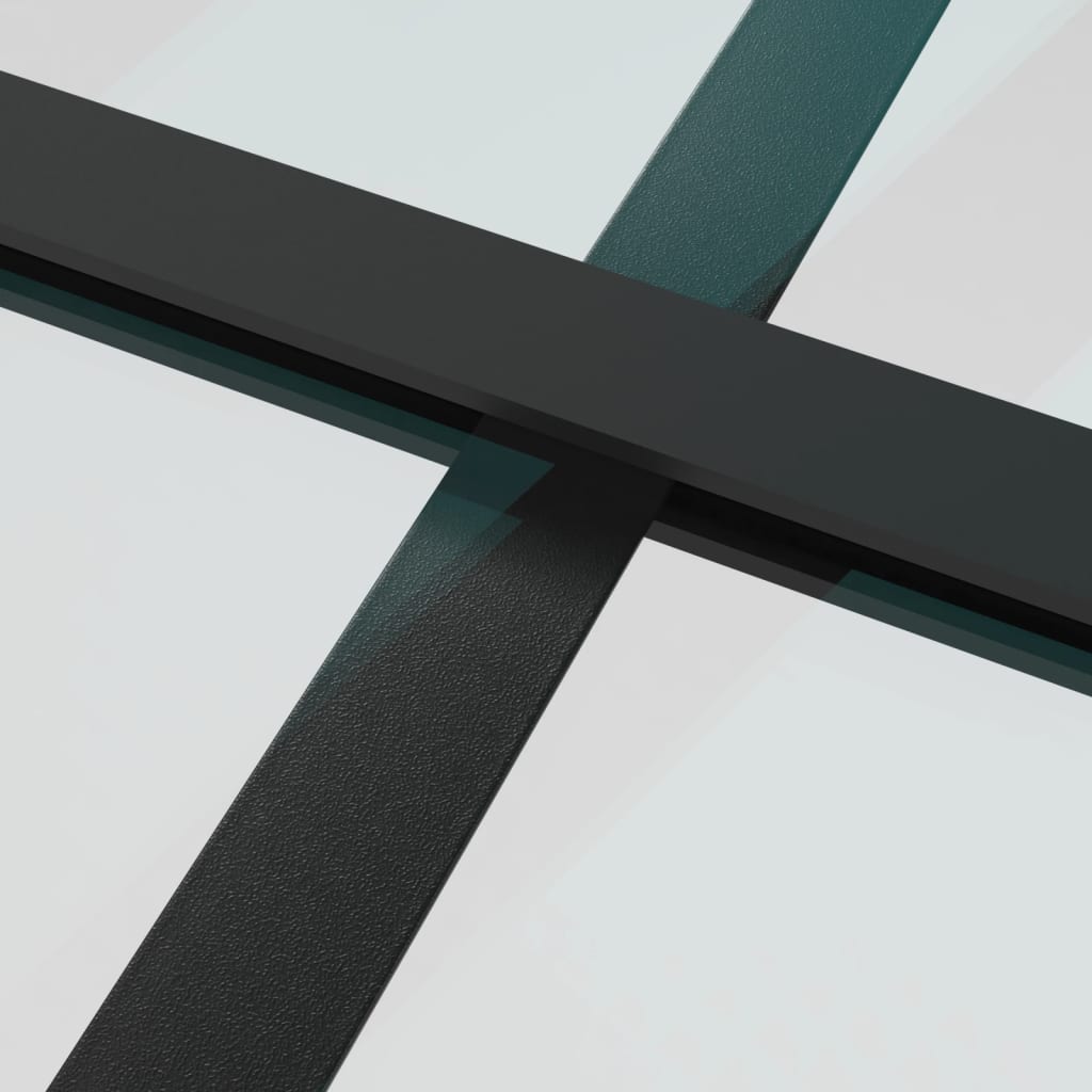vidaXL Porte coulissante Aluminium et verre ESG 76x205 cm Noir - 5