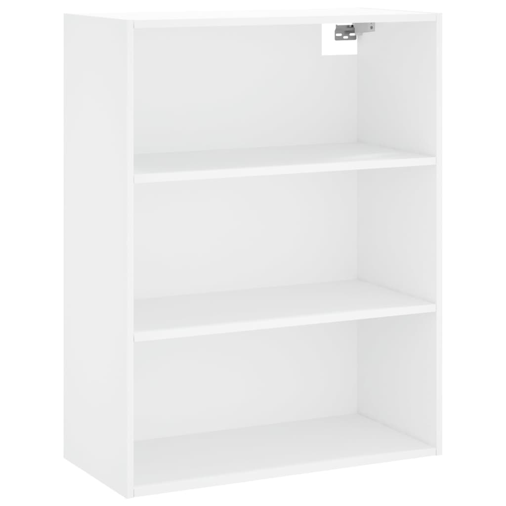 Buffet haut Blanc 69,5x34x180 cm Bois d'ingénierie - 5